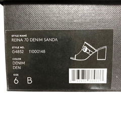  【COACH】デニムサンダル フリンジデザイン（23㎝）の画像