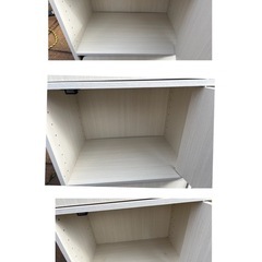 ニトリ カラーボックス 扉付き 白 3段の画像