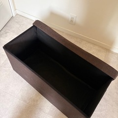 スツール 収納 椅子 折りたたみ ボックス オットマン 収納スツール 2人掛け 幅76cm×奥行き38cm フタ付き おしゃれ 座面取り外し可能 耐荷重200kg 腰掛け デスクチェア チェアの画像