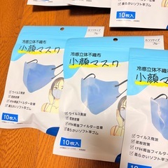 冷感タイプ 立体不織布 小顔マスク 美シルエット 80枚セット ブルー 新品未使用 まとめ売り マスク 不織布マスク 立体 不織布の画像