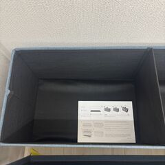 【ジモティー割あり】【ジャングル守口店】スツール　収納ボックス　椅子　ネイビーの画像