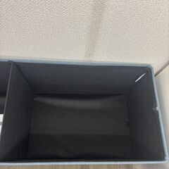 【ジモティー割あり】【ジャングル守口店】スツール　収納ボックス　椅子　ネイビーの画像