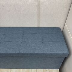 【ジモティー割あり】【ジャングル守口店】スツール　収納ボックス　椅子　ネイビーの画像