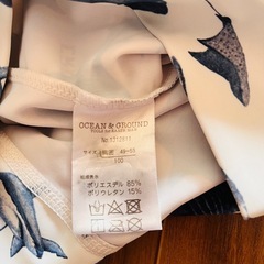 オーシャン&グランド　サメ柄 水着ラッシュガードセット 100cmの画像