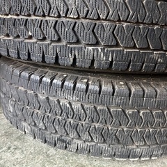 BS VL10 145/80r12 22年製 8部山 4本 ホイール付き スタッドレス 冬 軽トラ 軽バンの画像