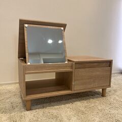 ロウヤ　木製ドレッサー 引き出し付きの画像