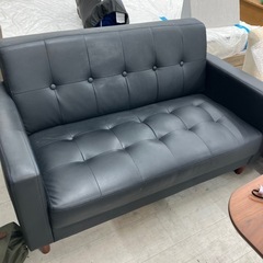 2人掛けソファーブラック【トレファク堺福田店】