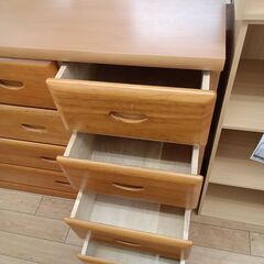 ★リユースのサカイつくば店★TK7489  整理ダンス ナチュラル H83×D40×W112 クリーニング済みの画像