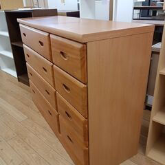 ★リユースのサカイつくば店★TK7489  整理ダンス ナチュラル H83×D40×W112 クリーニング済みの画像