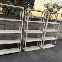  スチール棚セット、軽量棚 保管棚 整理棚 軽量 収納棚 物品棚 書類棚 収納ラック 家庭用 オフィス 業務用 日本製 物置 倉庫 工場 事務所用の画像