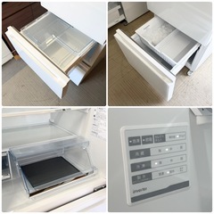 【超美品‼️】ハイセンス2022年製 283Lノンフロン冷凍冷蔵庫 自動製氷 高級ガラスドア セレクトチルド室 ホワイト♪の画像