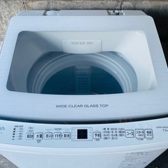 2022年製　AQUA AQW-V7E2 アクア全自動洗濯機　7kg ファミリーサイズの画像
