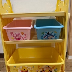プーさんおもちゃ箱収納ラックの画像