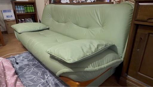 ソファベット　3人掛け クッション2個