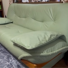 ソファベット　3人掛け クッション2個の画像