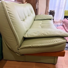 ソファベット　3人掛け クッション2個の画像