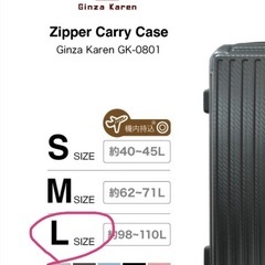 スーツケースＬサイズ相当一個(TSAロック鍵なし)の画像