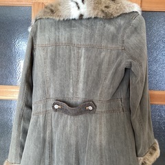 TE MALデニムロングコートファー付きの画像
