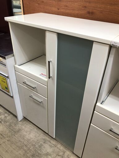 【ジャングルジャングル石津店】NITORI ニトリ レンジボード レンジ台 ホワイト 幅80㎝ おしゃれ 新生活 北欧調 収納 堺市 西区 東区 北区 南区 堺区 石津