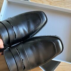 chocolate 黒 ローファー 柔らかい 晴雨兼用 軽い傷ありの画像