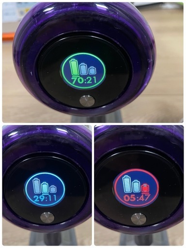 ダイソン　⑮ SV14V11fluffy 美品充電スタンド収納　新品ストレートパイプ　２タイプヘッドから選択式　補強型トリガー装着　パ
