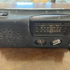 HITACHI 日立 MW SW トランジスタラジオ WH-886 カバー付き レトロ の画像