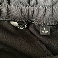 UNIQLO C スウェットワイドパンツS ブラックの画像