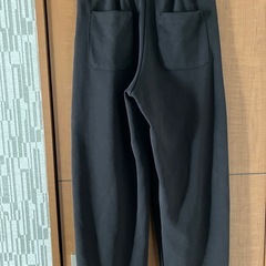 UNIQLO C スウェットワイドパンツS ブラックの画像