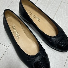 シャネル バレリーナ フラット ブラック 36(230-235)の画像