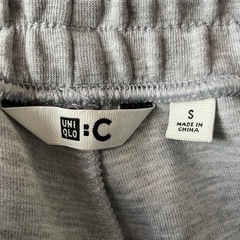 UNIQLO C スウェットワイドパンツS グレーの画像