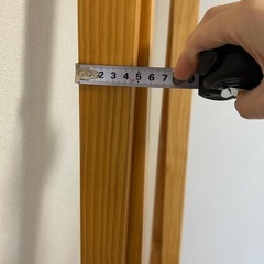 【直接引き取り希望】木製折りたたみハンガーラック／衣紋掛け ナチュラルの画像