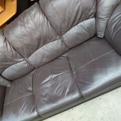 本革製　3人掛けソファー　売ります！の画像