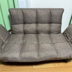 2人掛け ソファ ブラウンの画像