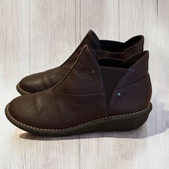 Acho 本革ショートブーツ 23cm 日本製 チョコブラウンの画像