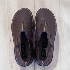 Acho 本革ショートブーツ 23cm 日本製 チョコブラウンの画像