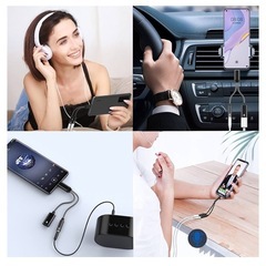 USB C イヤホンジャック 変換 【2in1】 type c 変換アダプタの画像