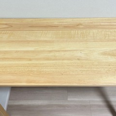 【直接引き取り希望】木製デスク／勉強机 幅100cm ナチュラルの画像