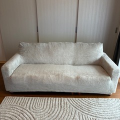 山善(YAMAZEN) カウチソファ ソファカバー、クッション付きの画像