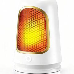 セラミックヒーター 【2025新モデル・節電対策・2秒速暖】 足元ヒーター 大風量 600W/1000W 省エネ 2段階温度調節 転倒OFF機能 過熱保護 ミニ 暖房器具 電気ストーブ 静音設計 寝室・脱衣所・トイレ・洗面所・オフィスに最適 窓下結露対策 寒さ対策 PSE認証取得済みの画像