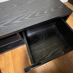 【 無料 】 テレビボード 木目 ブラックの画像