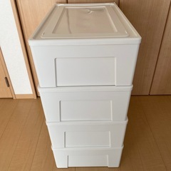 大容量収納ケース★引き出しタイプ★ホワイト★4個セットの画像