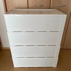 大容量収納ケース★引き出しタイプ★ホワイト★4個セットの画像