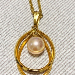 ネックレス　二重リングデザインの画像