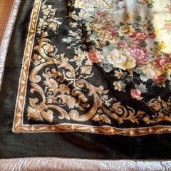 大阪西川の厚みのある毛布140×200 緑系の画像