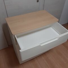 (家具)　ウッドトップチェスト 4段 タンス 収納の画像