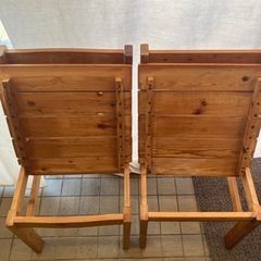 【2脚セット】パイン材の木製ダイニングチェア（カントリー調・ナチュラル）の画像