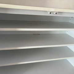 ガラス　ホワイト　収納家具　白　インテリアの画像