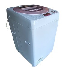 【ジ1130-18】ファミリーでも使える大容量‼️SHARP 全自動電気洗濯機 ES-GV8A-P 2017年製 8kgの画像