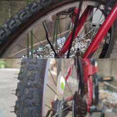 24インチ☆6段変速マウンテンバイク☆お子様ロードバイク☆赤の画像