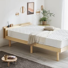 【美品 セミダブルベッド マットレス付き】の画像